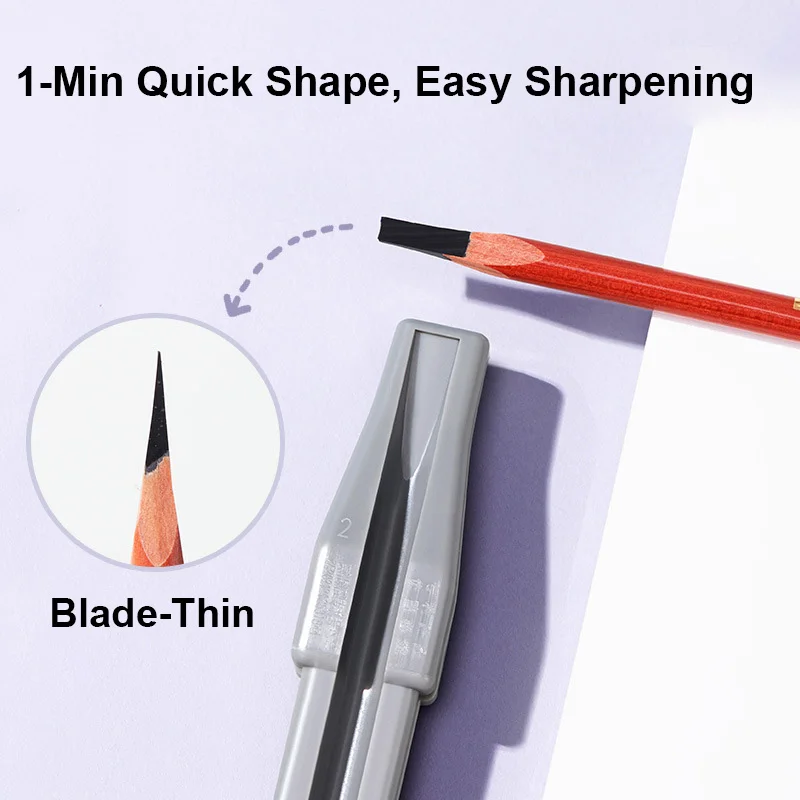 Wooden Eyebrow Pencil Sharpener for Chisel Tip No Broken Core Easy Manual Sharpener Compatible with All Wooden Brow Pencils