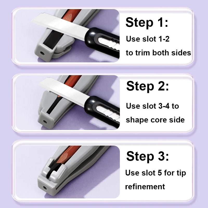 Wooden Eyebrow Pencil Sharpener for Chisel Tip No Broken Core Easy Manual Sharpener Compatible with All Wooden Brow Pencils