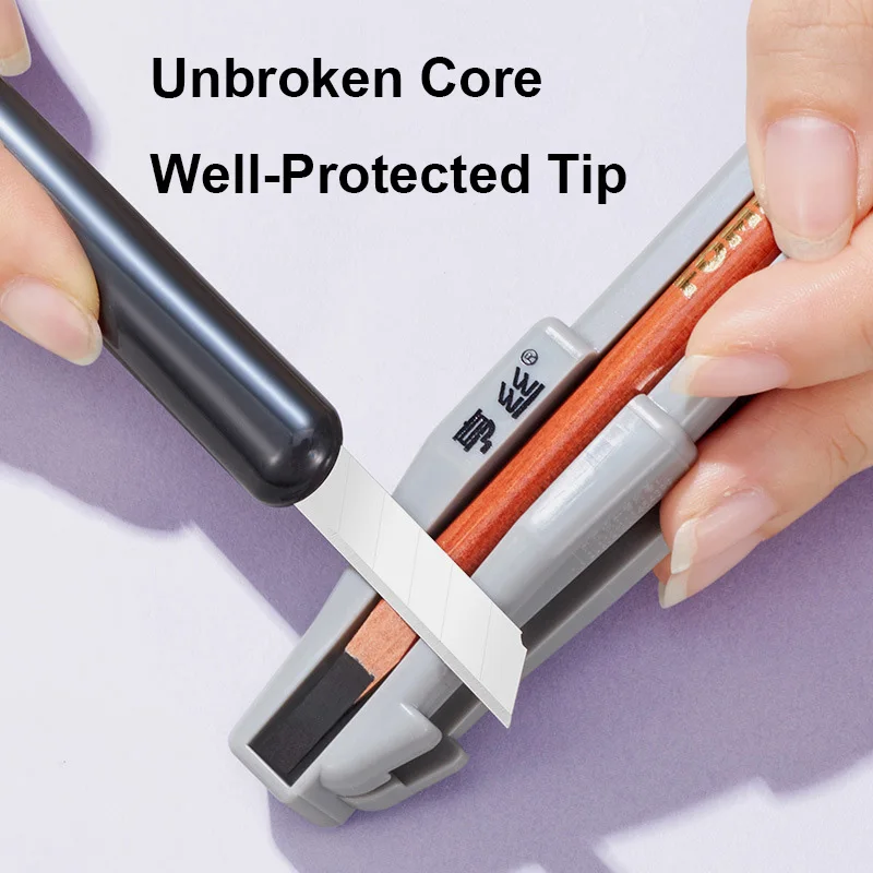 Wooden Eyebrow Pencil Sharpener for Chisel Tip No Broken Core Easy Manual Sharpener Compatible with All Wooden Brow Pencils