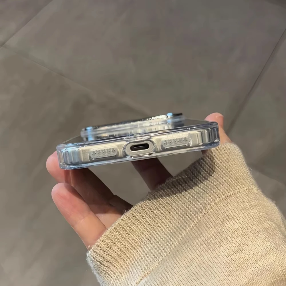 Luxury Acrylic Makeup Mirror Phone Case For iPhone 17 Pro Max 16 15 14 13 12 11 Pro Max XS X XR 16 Plus Plating Shockproof Cover