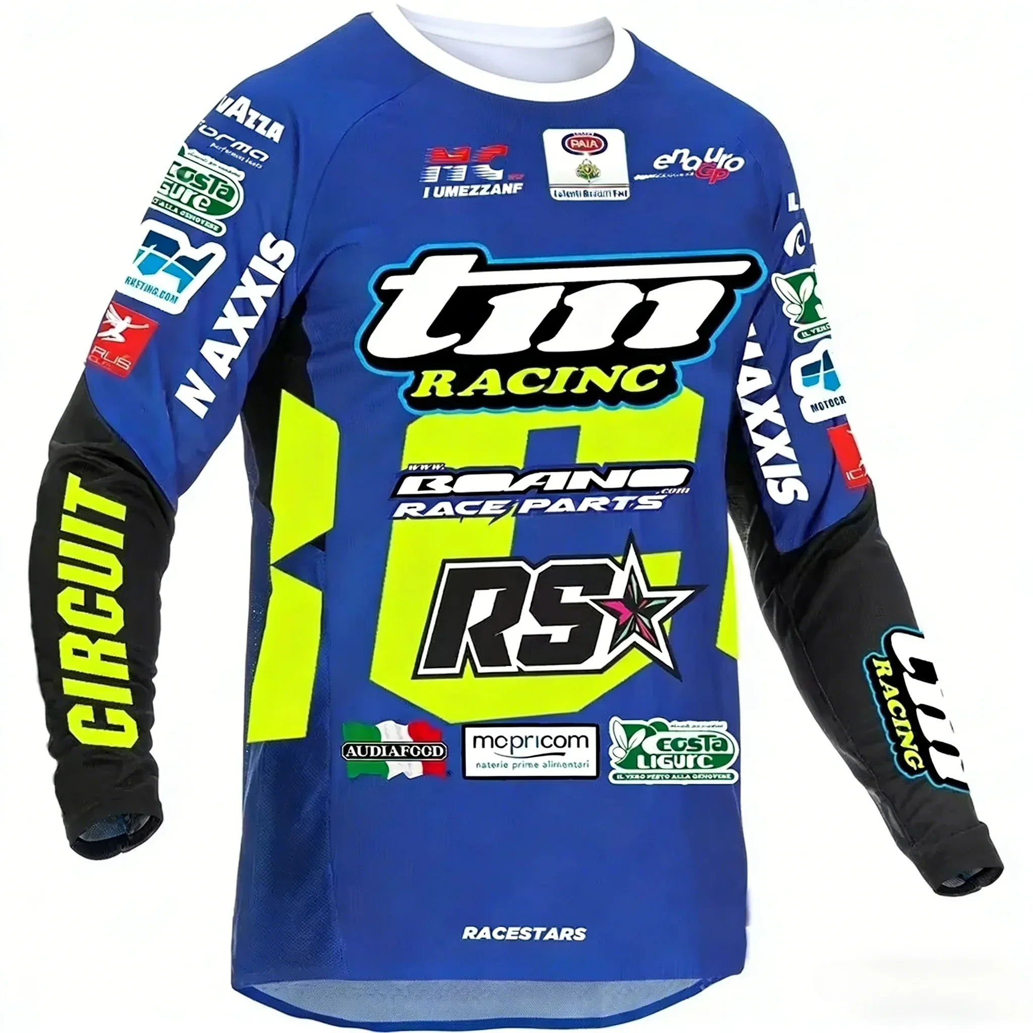 2026  Men's Sunscreen Off Road Motorcycle Sportswear Racing Long Sleeve Off Road Motorcycle Endurance Race Mountain Bike Shirt