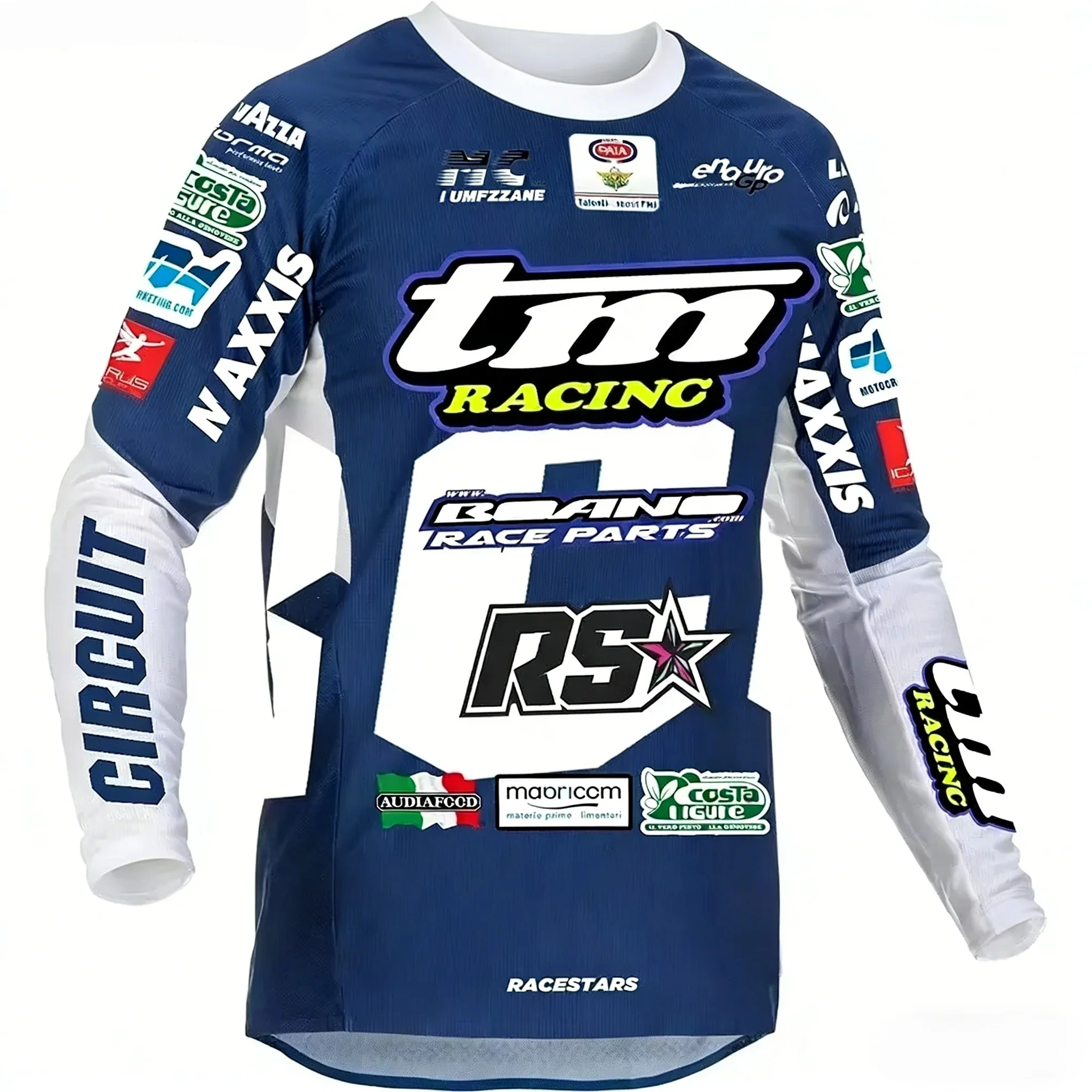 2026  Men's Sunscreen Off Road Motorcycle Sportswear Racing Long Sleeve Off Road Motorcycle Endurance Race Mountain Bike Shirt