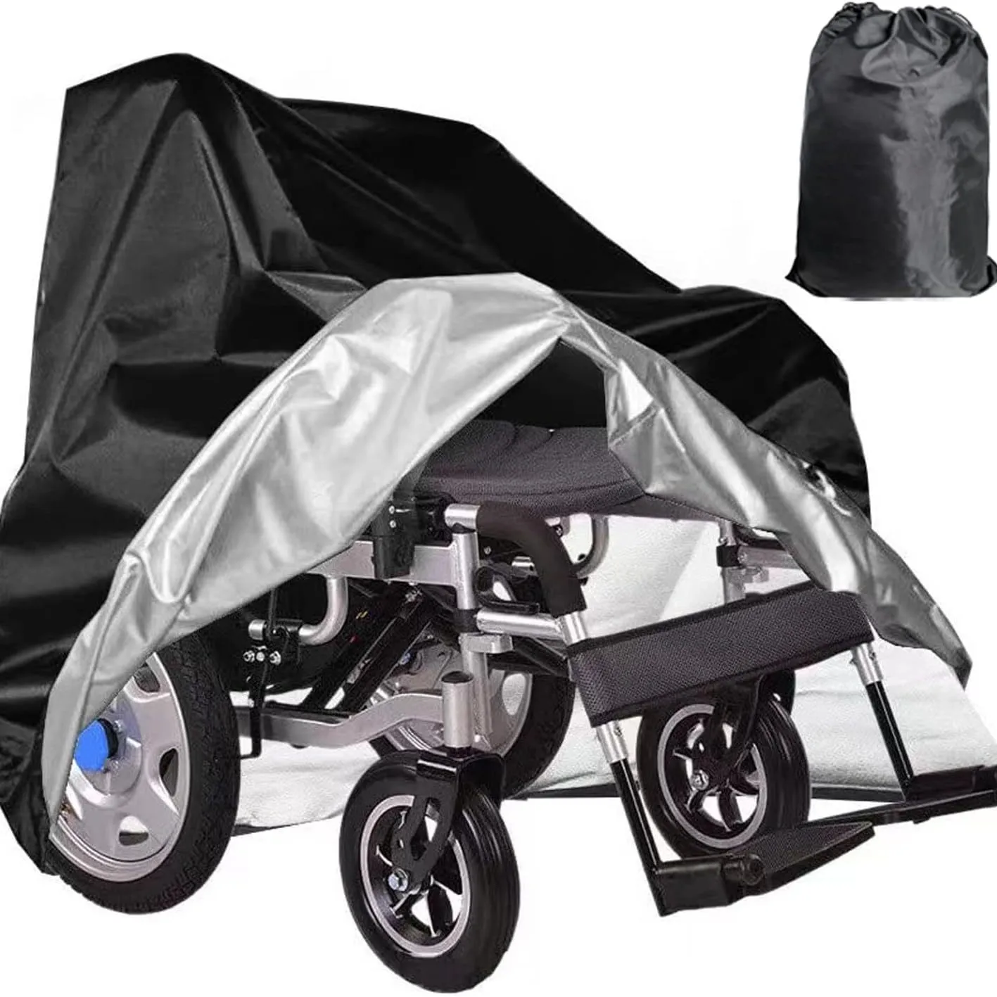 Wheelchair dust cover, electric wheelchair rain cover, hand-push wheelchair sunscreen cover
