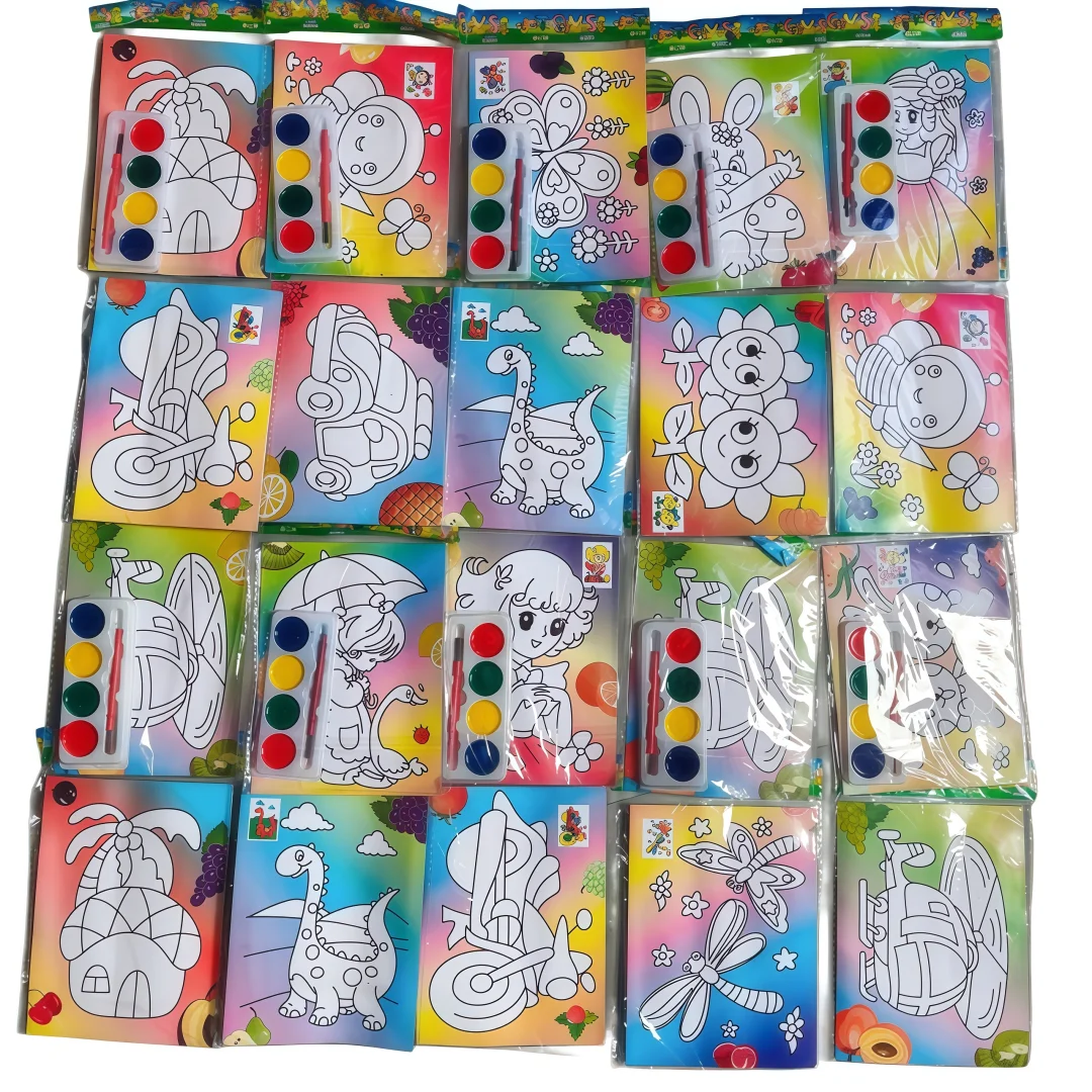 20 PCS DIY Multi-Style Random Cartoon Paint Coloring Graffiti Painting Party Favors Back to School Reward Carnival Gift Set