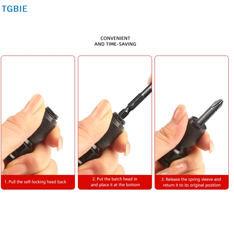 [TL]【TL】Impact Screwdriver Bit Holders,1/2-Inch Square Drive To 1/4-Inch Quick Release Hex Socket Adapter With Screwdriver Bits