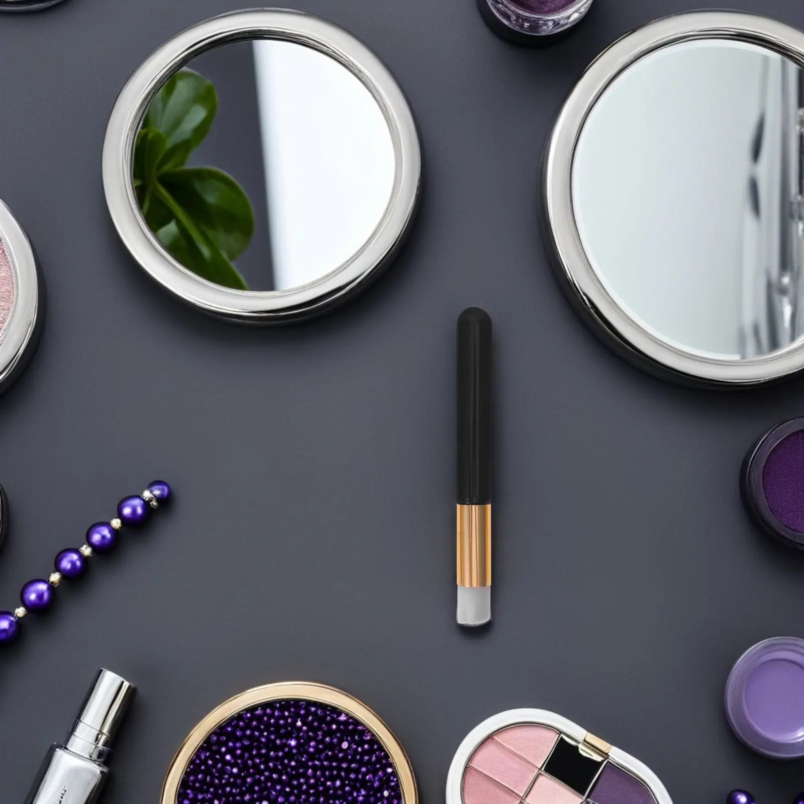 30Pcs Multi-Purpose Makeup Brush Compact Round Head Design for Lip Gloss Smudging Nose Pore Cleansing and Eye Detail Work Ideal