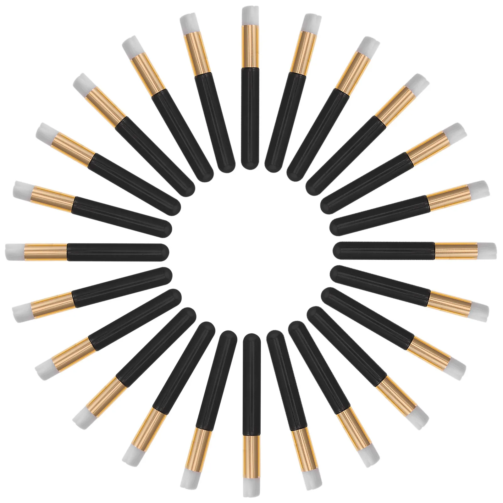 30Pcs Multi-Purpose Makeup Brush Compact Round Head Design for Lip Gloss Smudging Nose Pore Cleansing and Eye Detail Work Ideal