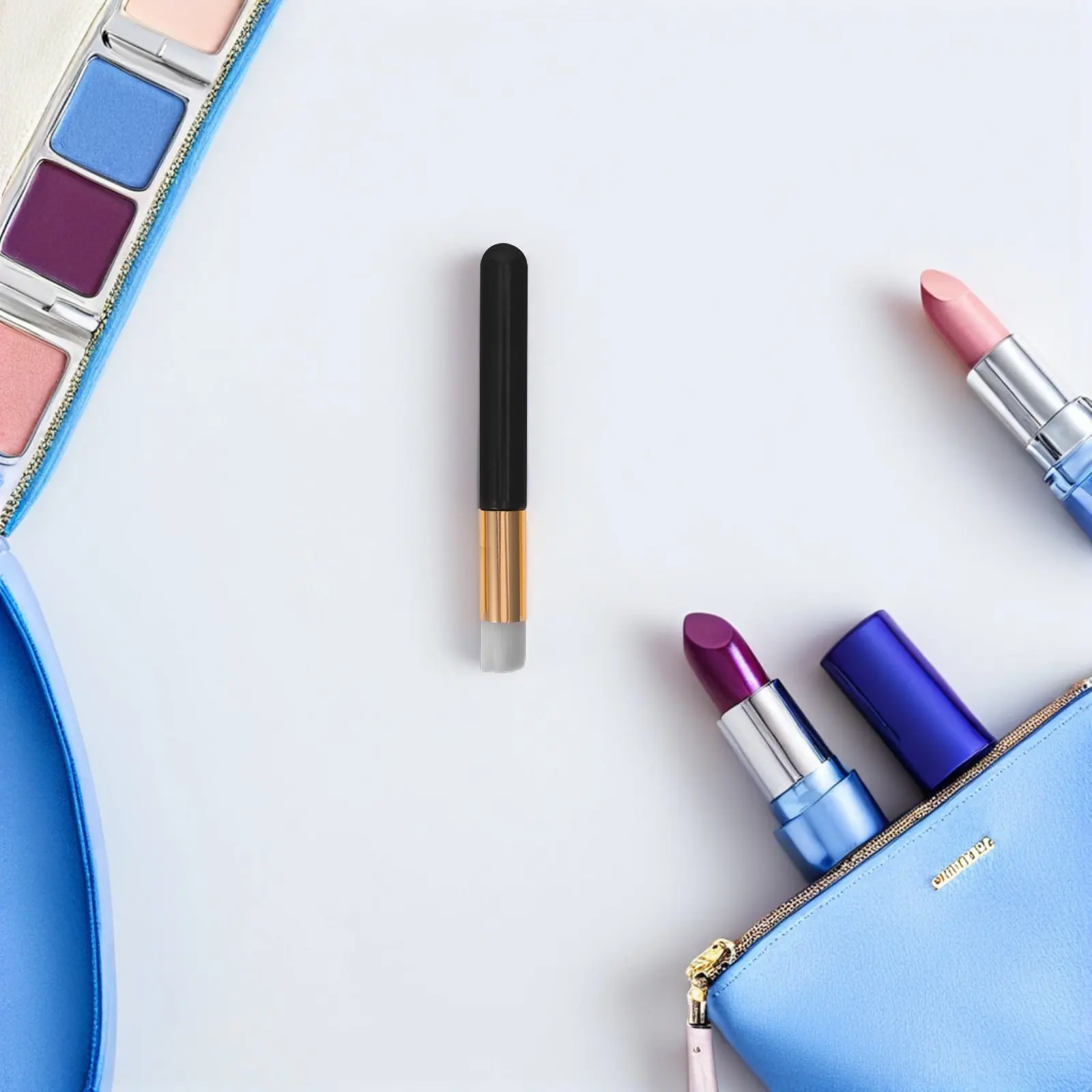 30Pcs Multi-Purpose Makeup Brush Compact Round Head Design for Lip Gloss Smudging Nose Pore Cleansing and Eye Detail Work Ideal