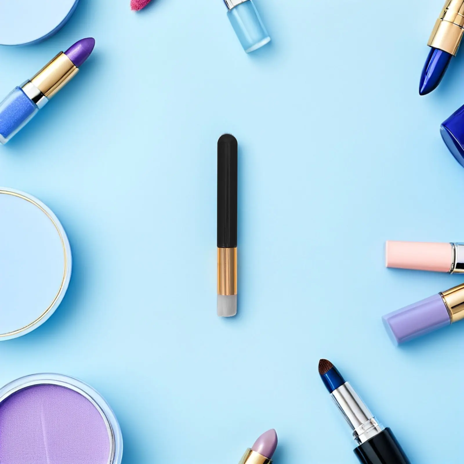 30Pcs Multi-Purpose Makeup Brush Compact Round Head Design for Lip Gloss Smudging Nose Pore Cleansing and Eye Detail Work Ideal