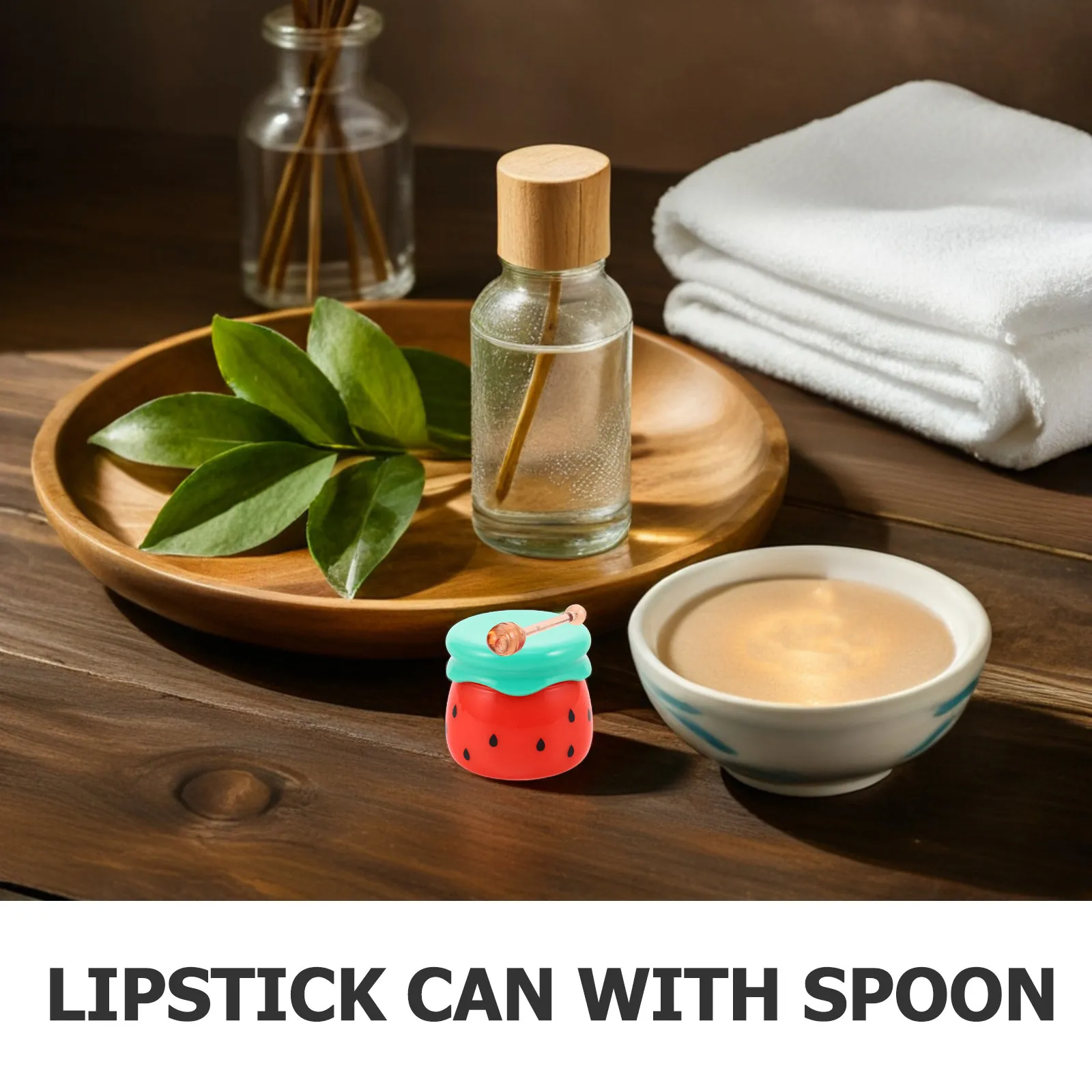 8Pcs Empty Lip Mask Jars Compact Honey Pot Shaped Plastic Containers with Applicator for Travel Home Refillable Lip Balm Gloss