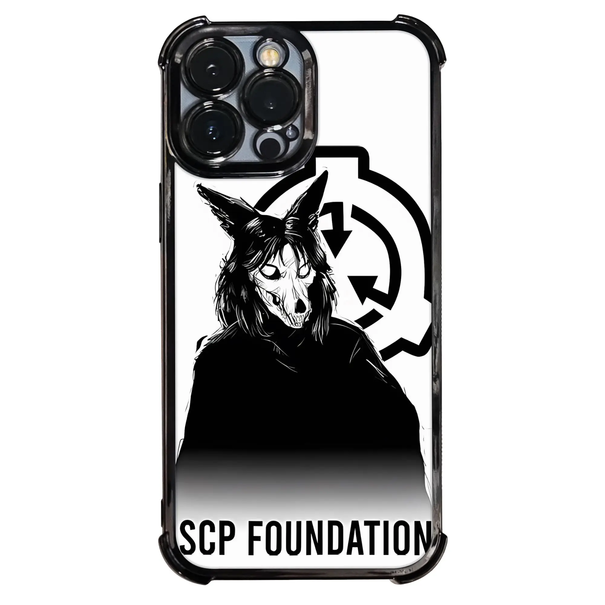MalO wolf skull Phone Case SCP Foundation Electroplating Process IPhone Various Models