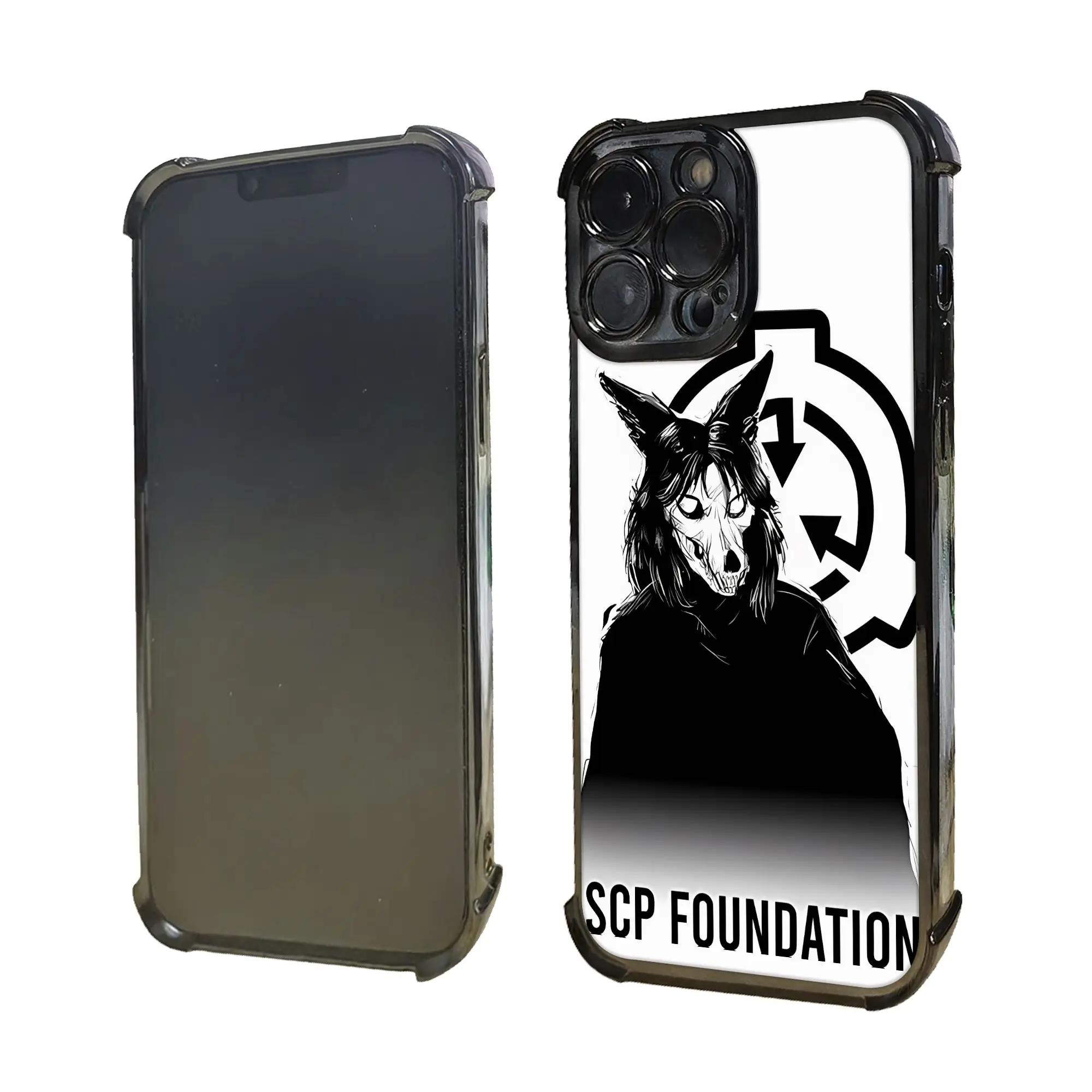 MalO wolf skull Phone Case SCP Foundation Electroplating Process IPhone Various Models