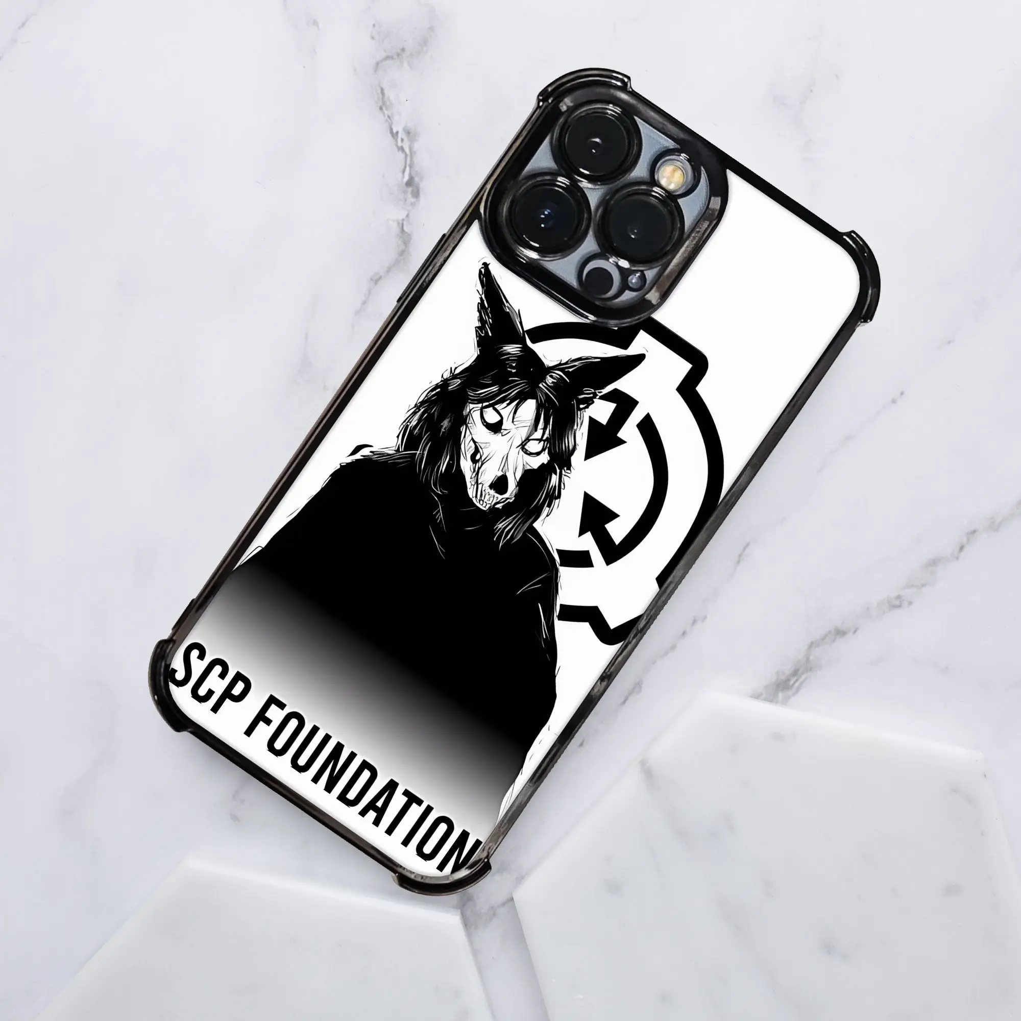 MalO wolf skull Phone Case SCP Foundation Electroplating Process IPhone Various Models