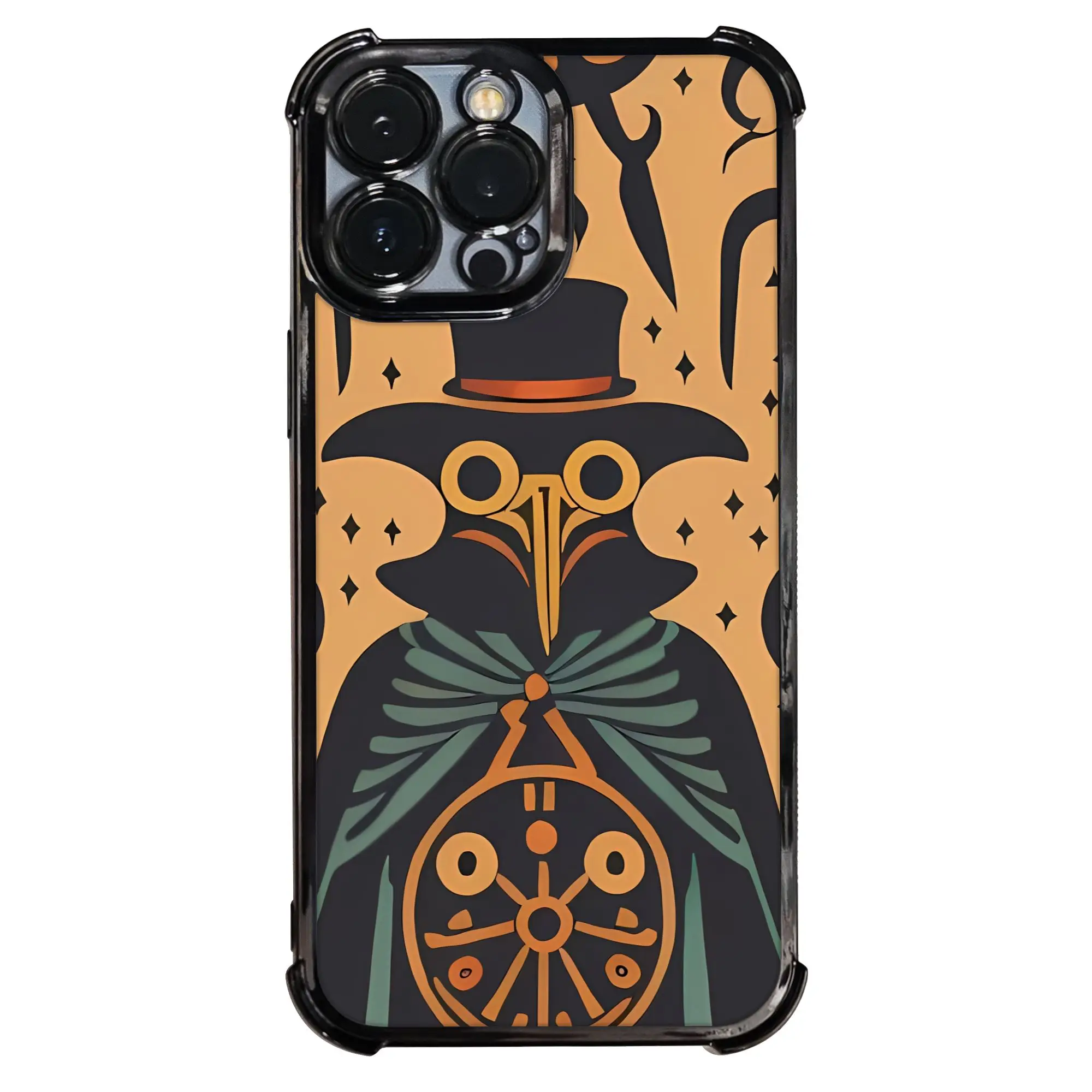 Plague Doctor Halloween Illustration Steampunk Goth Phone Case SCP Foundation Electroplating Process Phone Various Models