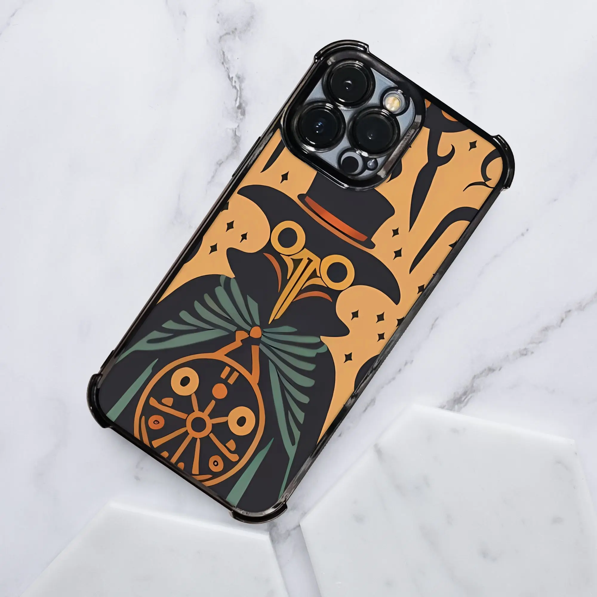 Plague Doctor Halloween Illustration Steampunk Goth Phone Case SCP Foundation Electroplating Process Phone Various Models