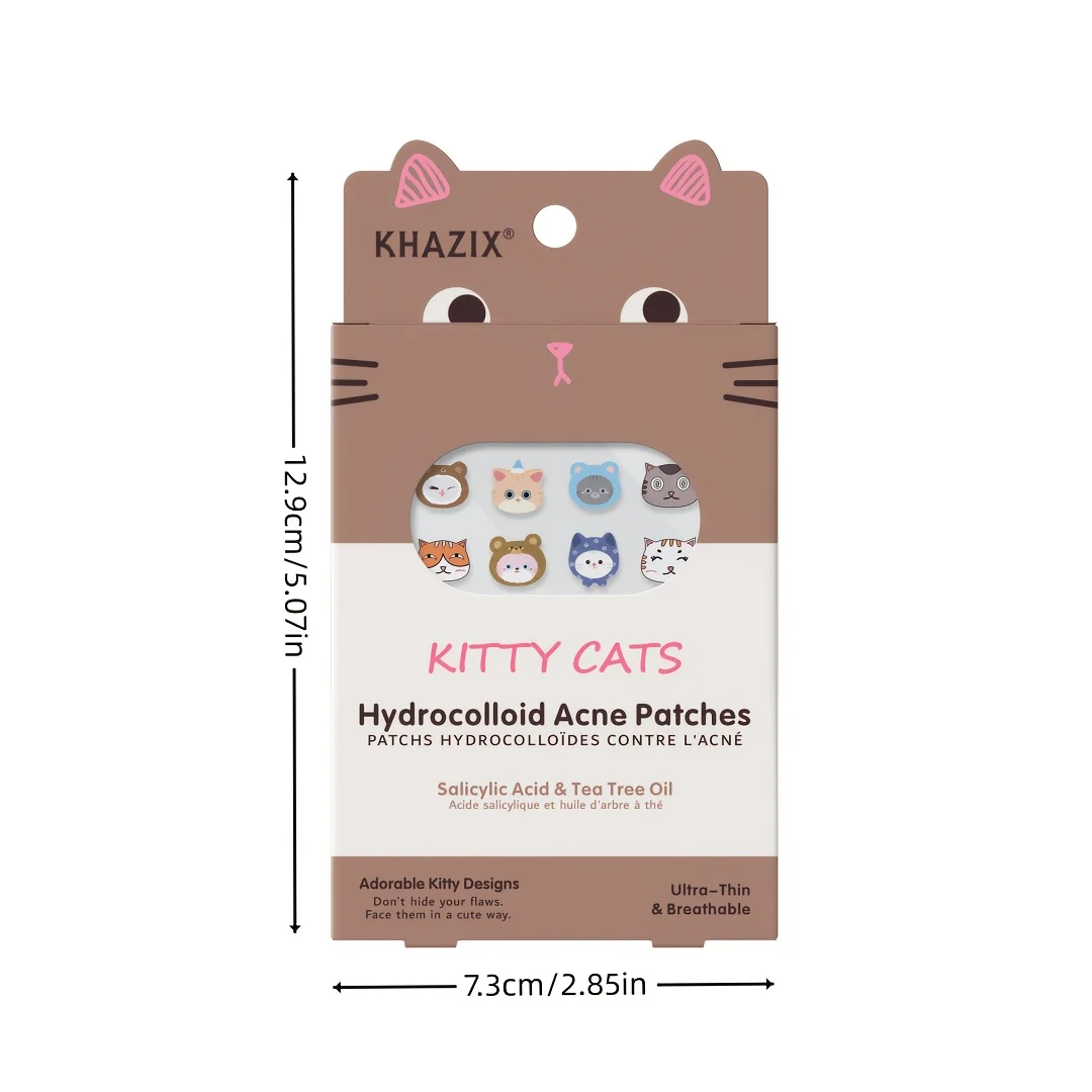 120PCS Cartoon Cat Pimple Patch | Covering up acne marks | Conceals imperfections | Fun design | No residue | Non-drying