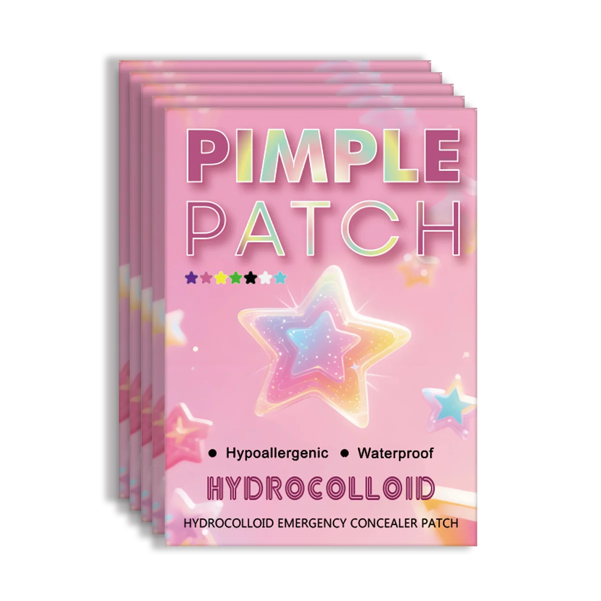280pieces of multi-color star acne patches, facial acne patches, concealer acne patches, and pimples patches, ultra-thin.
