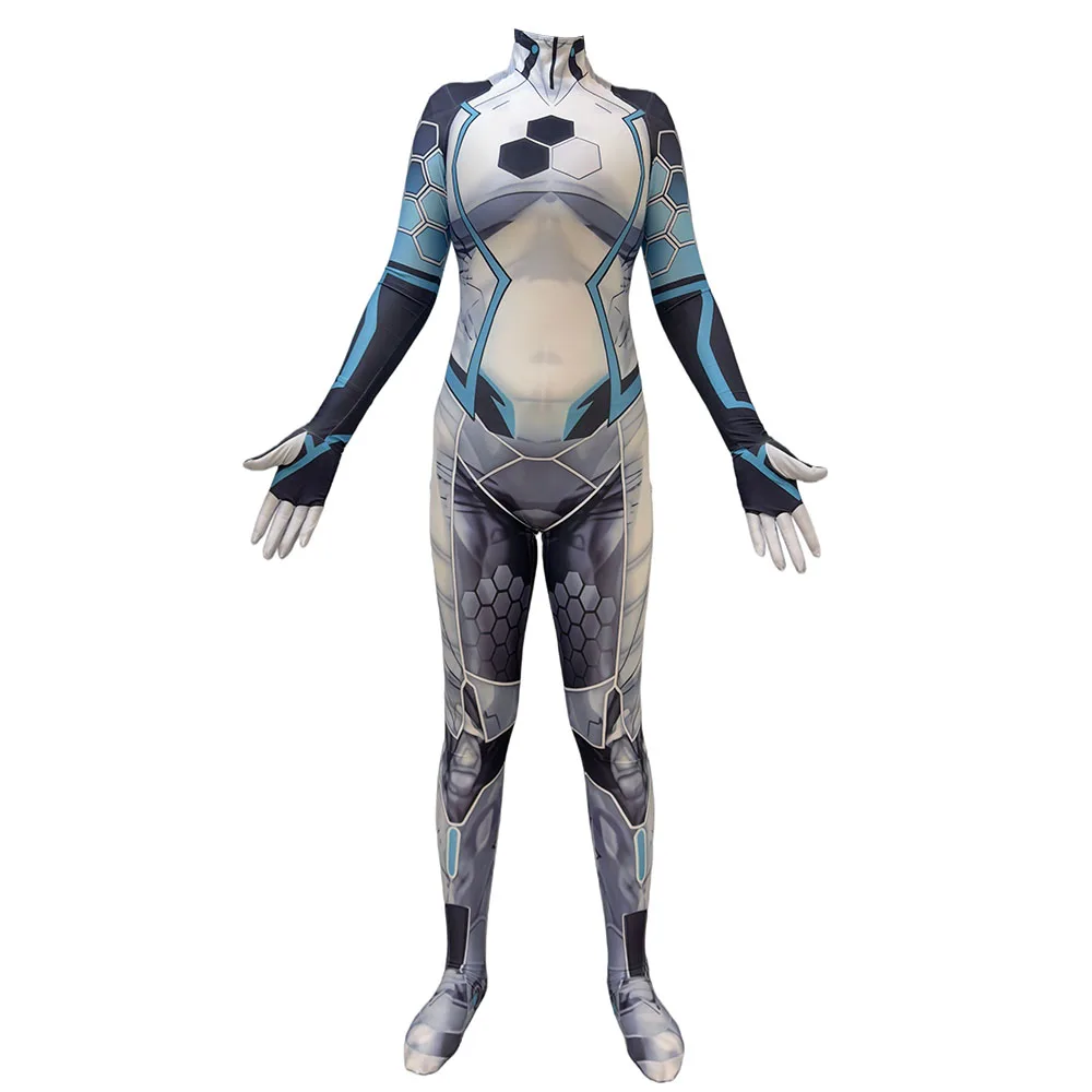 Halloween Adults Female Rivals Sue Storm Cosplay Costumes Future Foundation Superhero Zentai Suit Bodysuit Party Jumpsuits