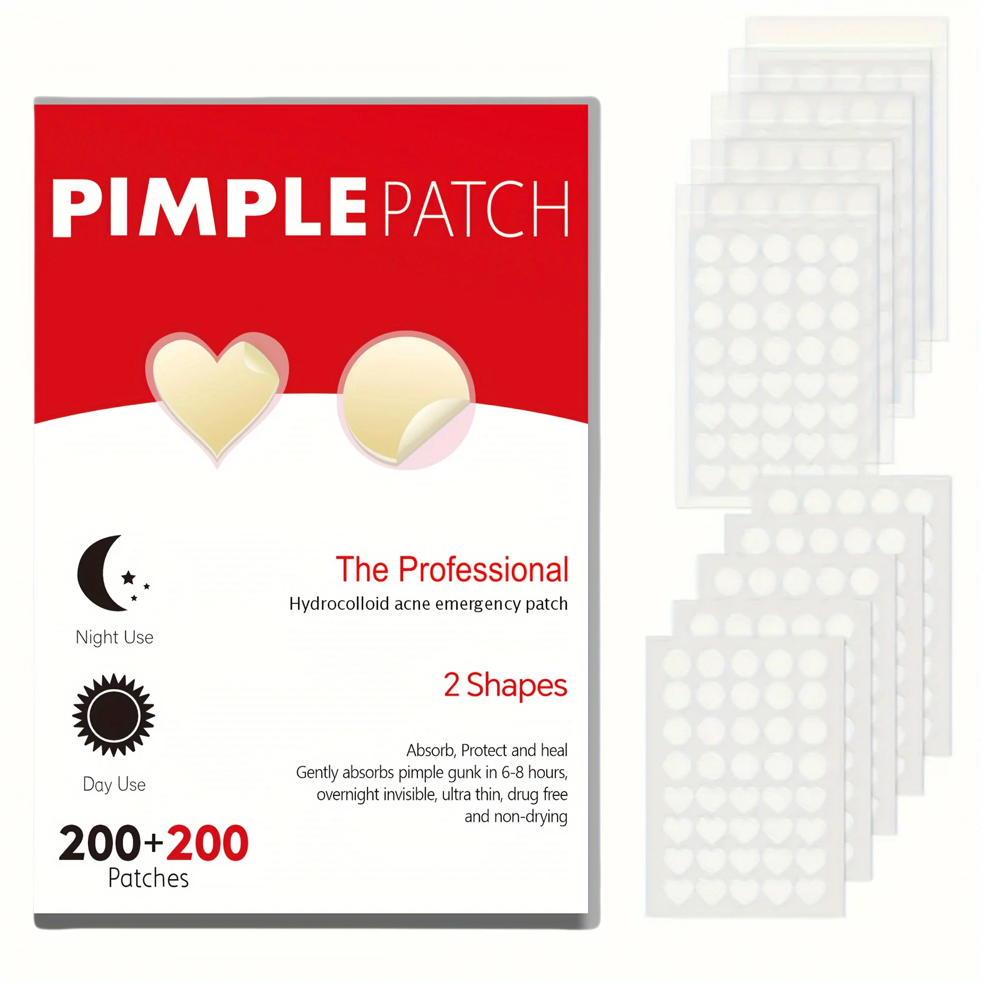 36 pieces of multi-color star acne patches, facial acne patches, concealer acne patches, and pimples patches, ultra-thin.