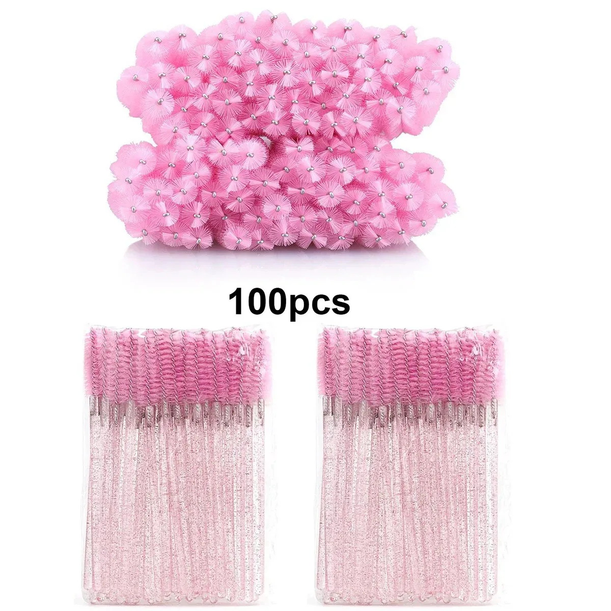 100pcs Disposable Eyelash Brushes Spoolies Micro Lash Mascara Wands Combs Wholesale For Eyelash Extension Makeup