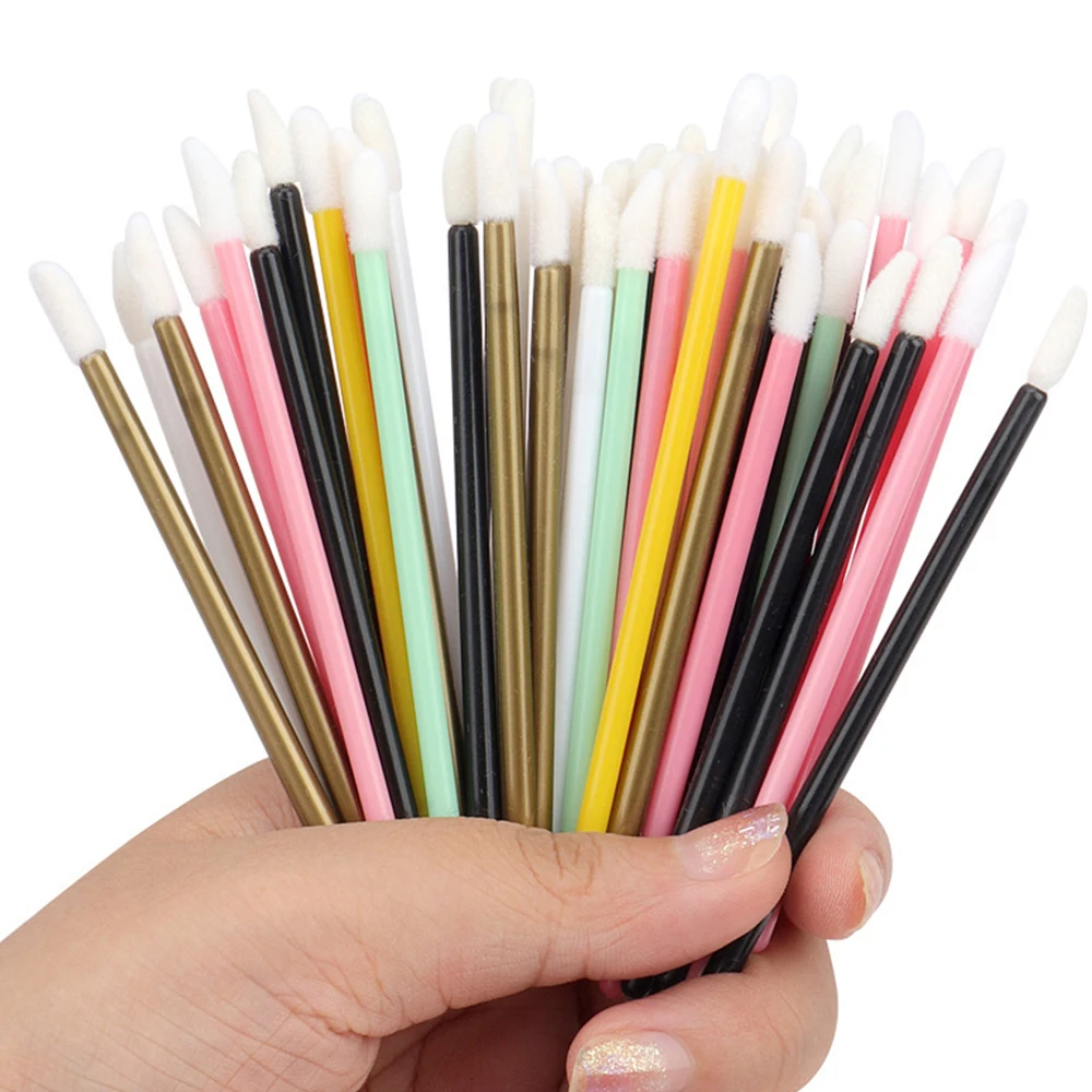 Disposable Lip Brush 100Pcs Eyelash Extension Makeup Brushes Lash Extension Mascara Applicator Lipstick Wands Cosmetic Tools