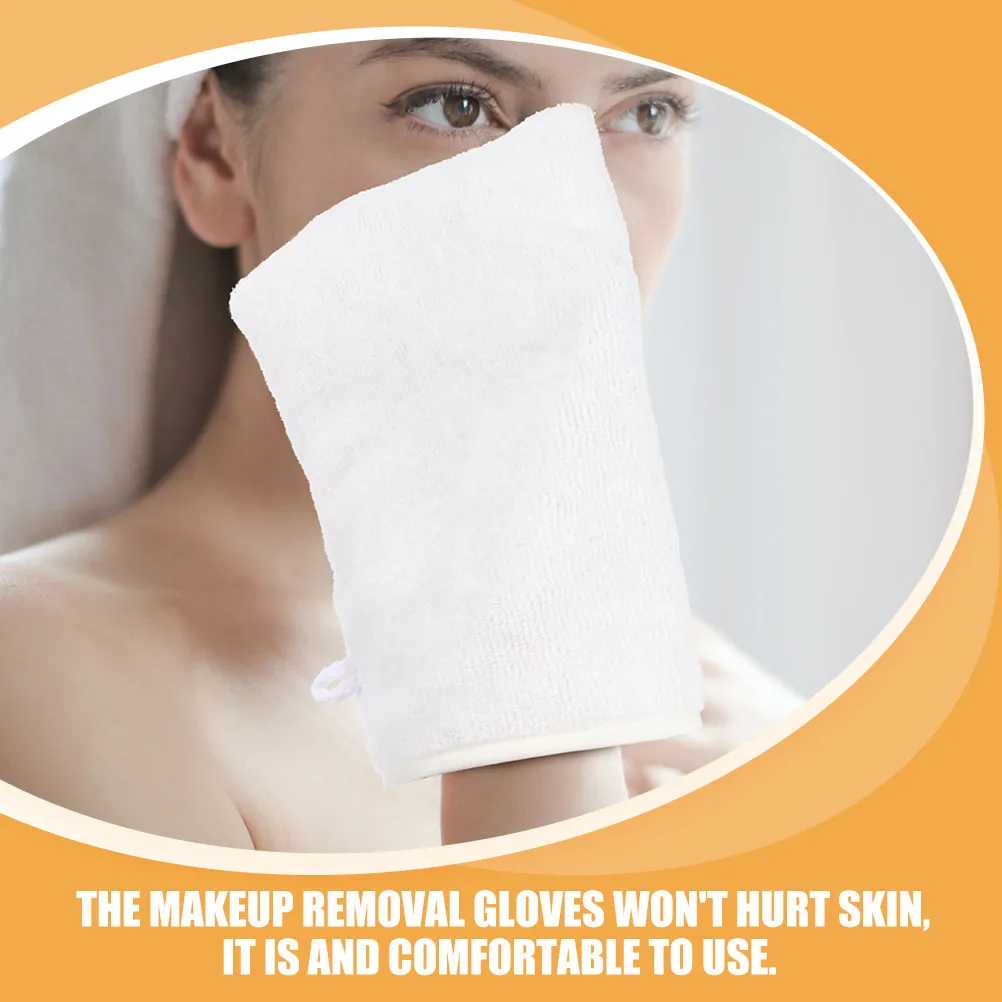 10Pcs Reusable Makeup Remover Gloves Microfiber Facial Cleaning Gloves for Daily Face Cleansing Eye Shadow Lipstick Mascara