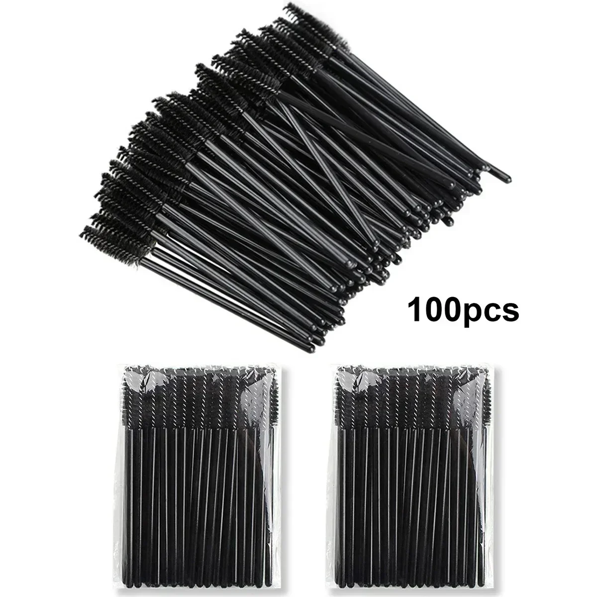 Wholesale 100pcs Disposable Eyelash Brushes Spoolies Micro Lash Mascara Wands Combs for Eyelash Extension Makeup Cosmetic Tools