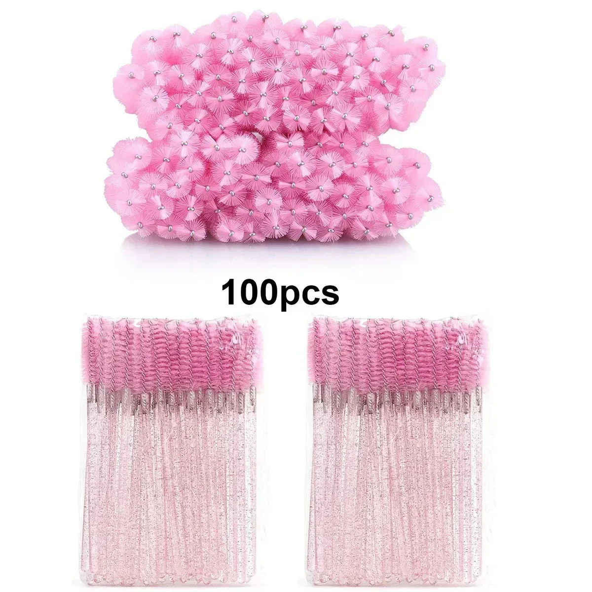 Wholesale 100pcs Disposable Eyelash Brushes Spoolies Micro Lash Mascara Wands Combs for Eyelash Extension Makeup Cosmetic Tools