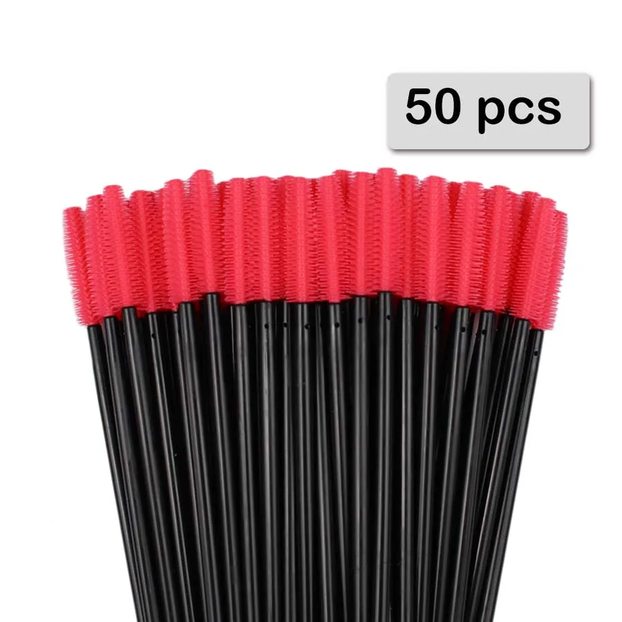 50pcs Silicone Mascara Wands Applicator Disposable Eyelash Brushes Comb Beauty Makeup Brush For Women Eyelash Extension tools