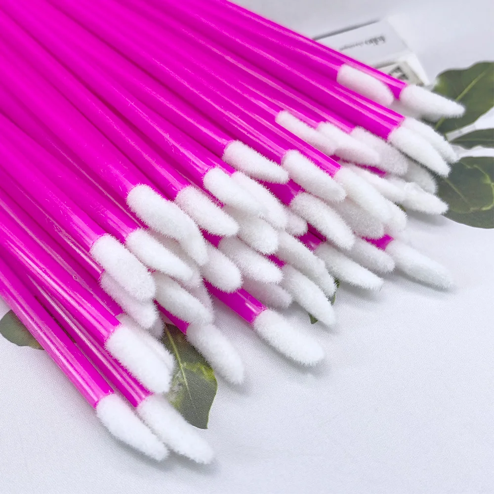 100Pcs Disposable Lip Brush Eyelash Extension Makeup Brushes Lash Extension Mascara Applicator Lipstick Wands Cosmetic Tools