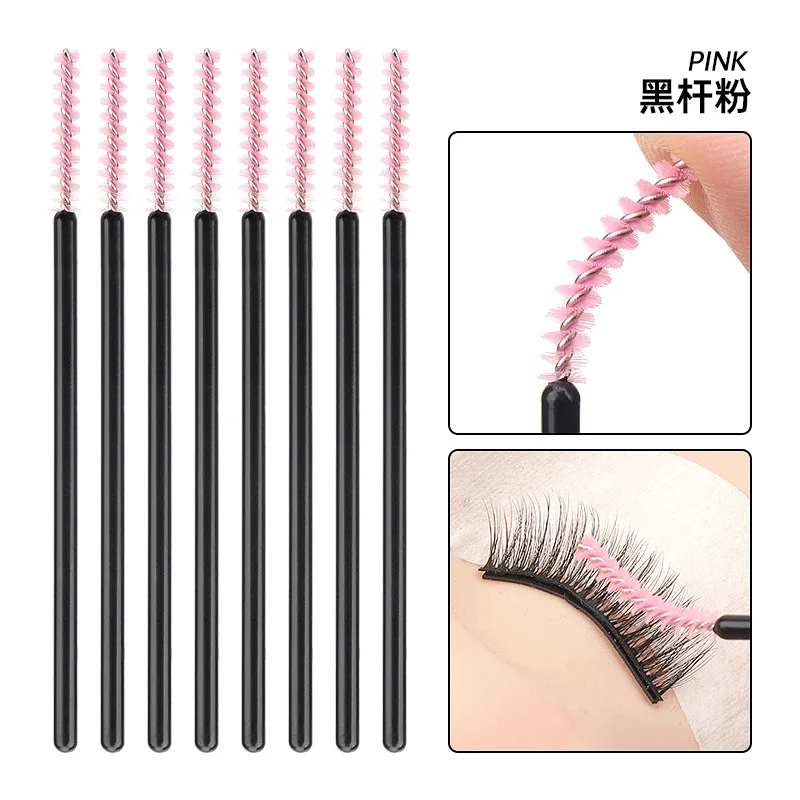 50Pcs/bag Nylon Disposable Eyelash Brushes Brow Brush Lashes Extension Mascara Wands Cosmetic Brushes Set Beauty Makeup Tools