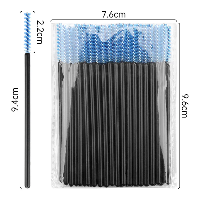 50Pcs/bag Nylon Disposable Eyelash Brushes Brow Brush Lashes Extension Mascara Wands Cosmetic Brushes Set Beauty Makeup Tools