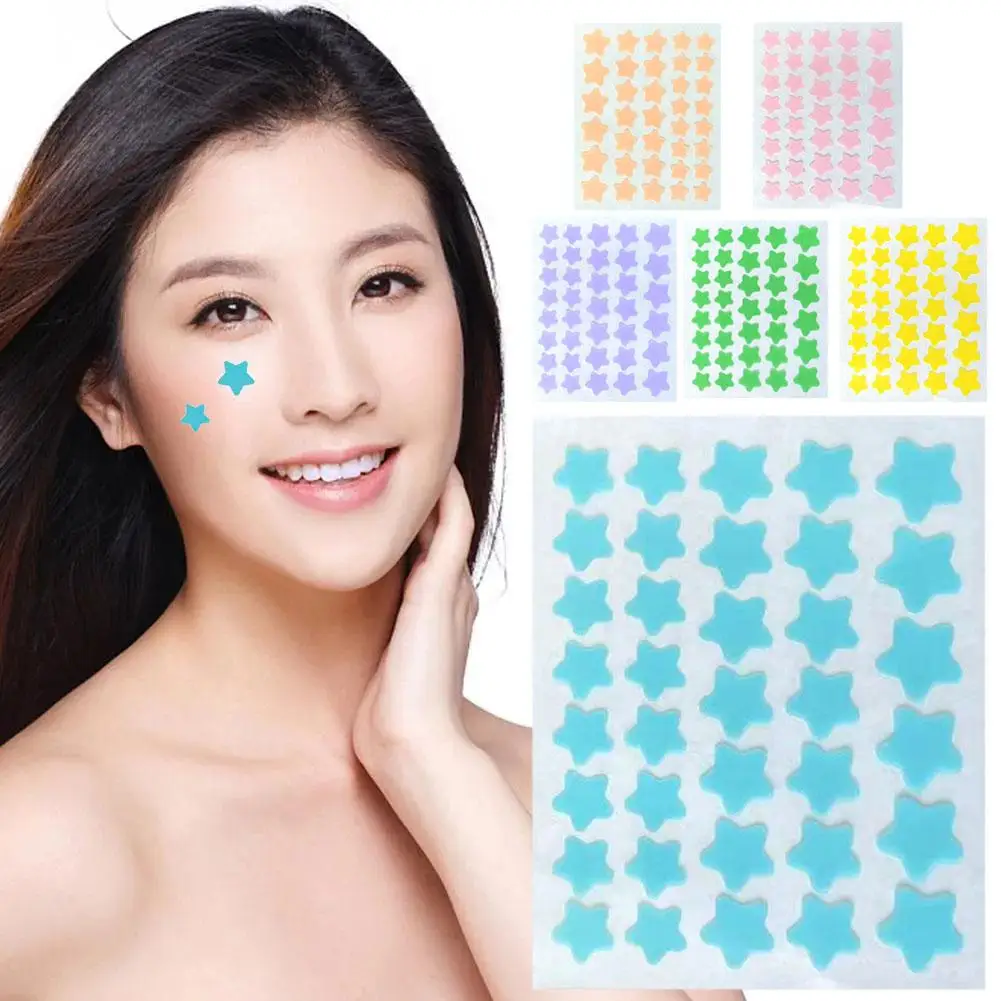 1Sheet Cute Star Butterfly Shaped Acne Patch Pimple Cover Sticker Invisible Pimple Cover Acne Removal Pimples Patch Beauty Tools