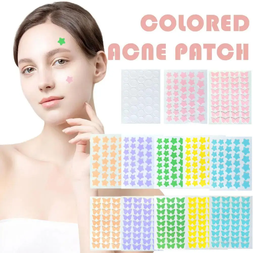 1Sheet Cute Star Butterfly Shaped Acne Patch Pimple Cover Sticker Invisible Pimple Cover Acne Removal Pimples Patch Beauty Tools