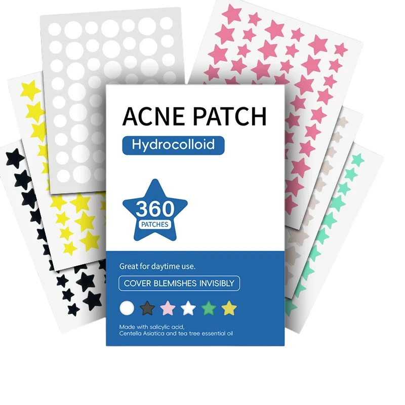 360Pcs Colorful Invisible Pimple Removal Anti-Acne Hydrocolloid Patches Spots Marks Concealer Beauty Makeup Tool Repair Sticker