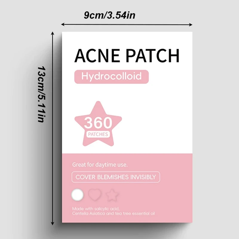 360Pcs Colorful Invisible Pimple Removal Anti-Acne Hydrocolloid Patches Spots Marks Concealer Beauty Makeup Tool Repair Sticker