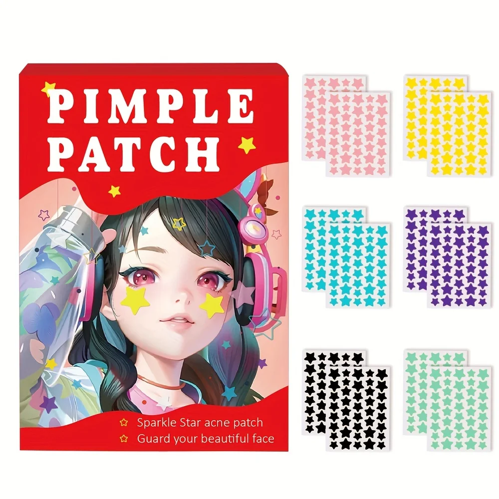 40pcs Star Pimple Patches For Face Hydrocolloid, Absorbing Cover, Tea Tree, Hydrocolloid Acne Patch, Cute Star Pimple Patch.