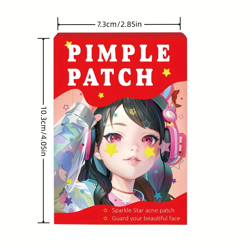 40pcs Star Pimple Patches For Face Hydrocolloid, Absorbing Cover, Tea Tree, Hydrocolloid Acne Patch, Cute Star Pimple Patch.