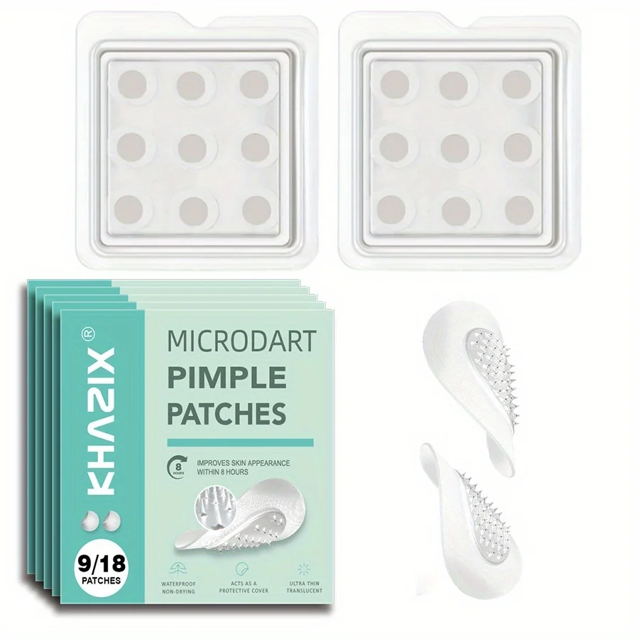 9 pieces water-based acne patches, invisible and comfortable acne patches, with micro needle tips, suitable for early acne
