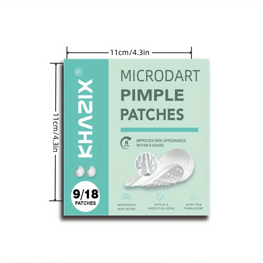9 pieces water-based acne patches, invisible and comfortable acne patches, with micro needle tips, suitable for early acne
