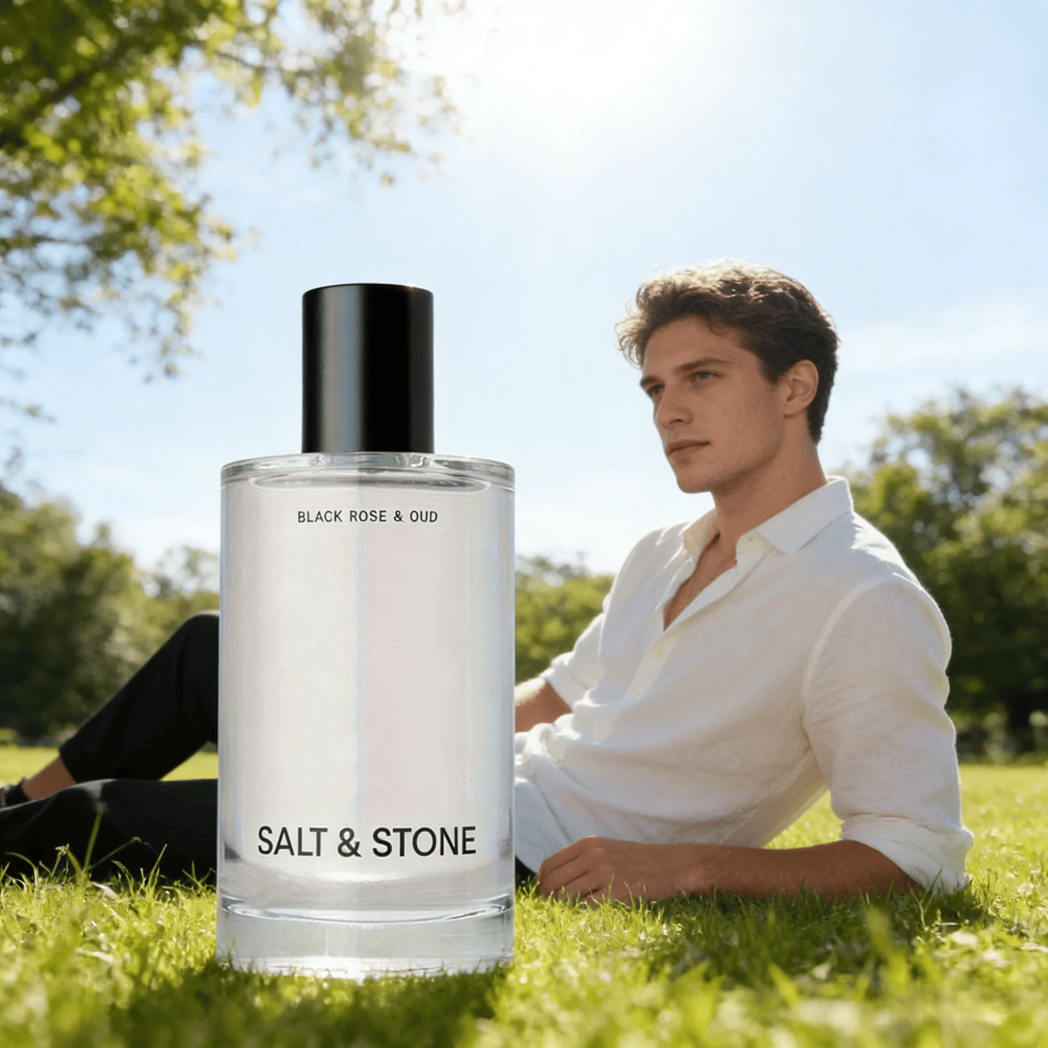 Salt Orange Blossom and Basil Scented Perfume, Moisturizing Fragrance with Glycerin and Red Algae, Vegetarian, 3.3 Oz, 100ml