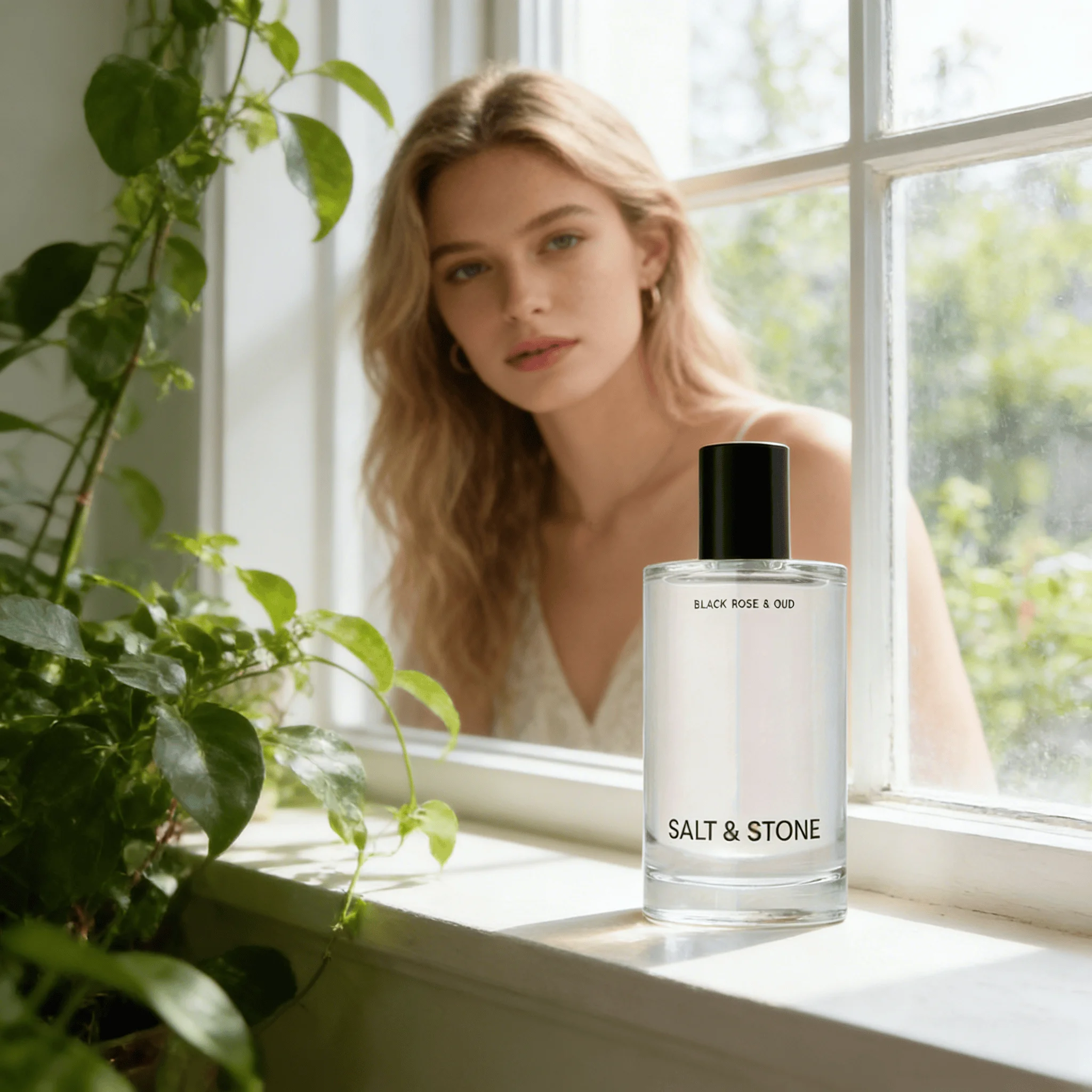 Salt Orange Blossom and Basil Scented Perfume, Moisturizing Fragrance with Glycerin and Red Algae, Vegetarian, 3.3 Oz, 100ml