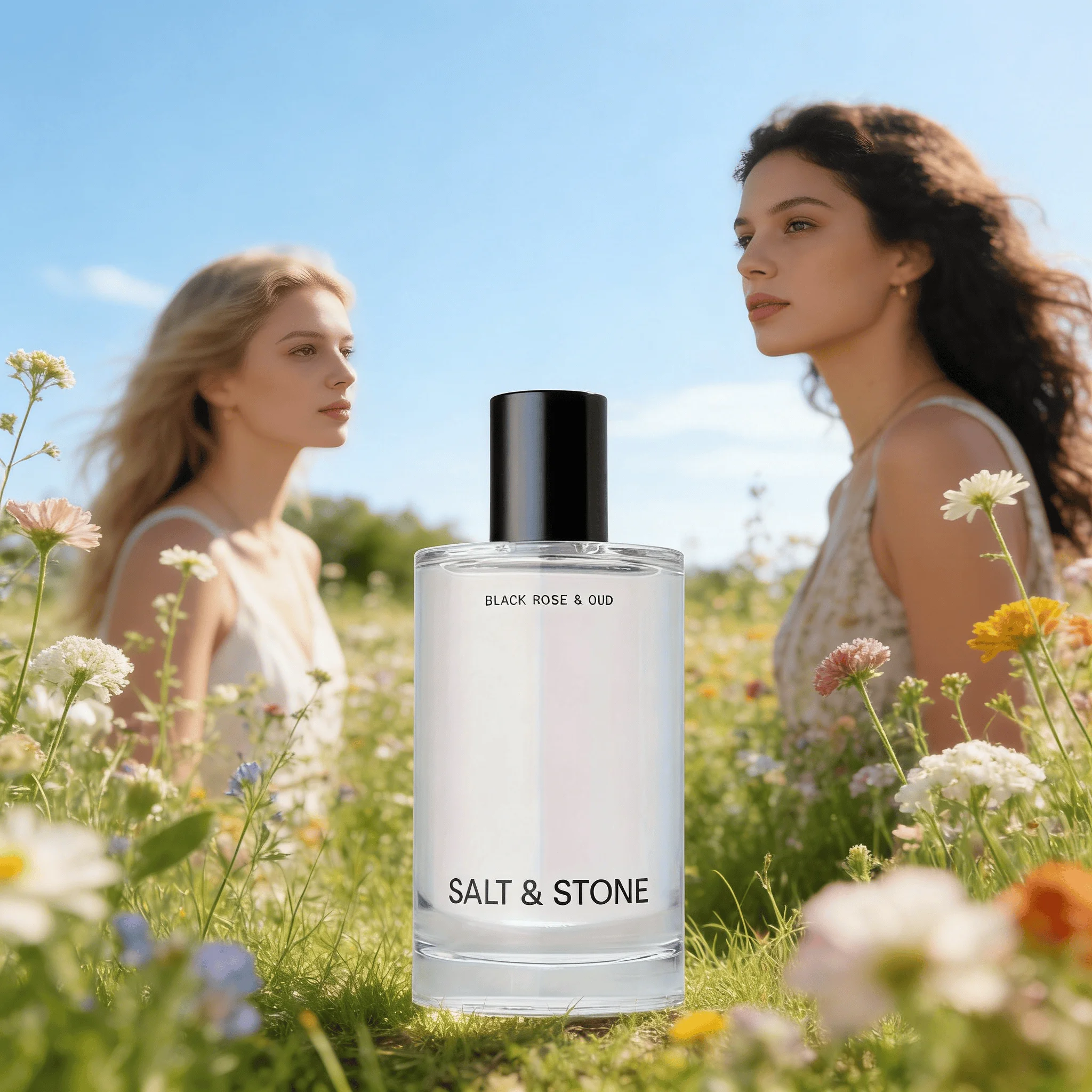 Salt Orange Blossom and Basil Scented Perfume, Moisturizing Fragrance with Glycerin and Red Algae, Vegetarian, 3.3 Oz, 100ml