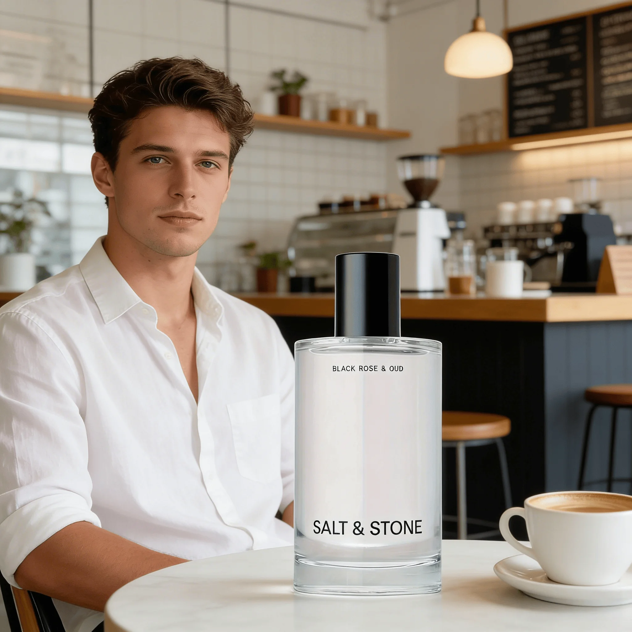 Salt Orange Blossom and Basil Scented Perfume, Moisturizing Fragrance with Glycerin and Red Algae, Vegetarian, 3.3 Oz, 100ml