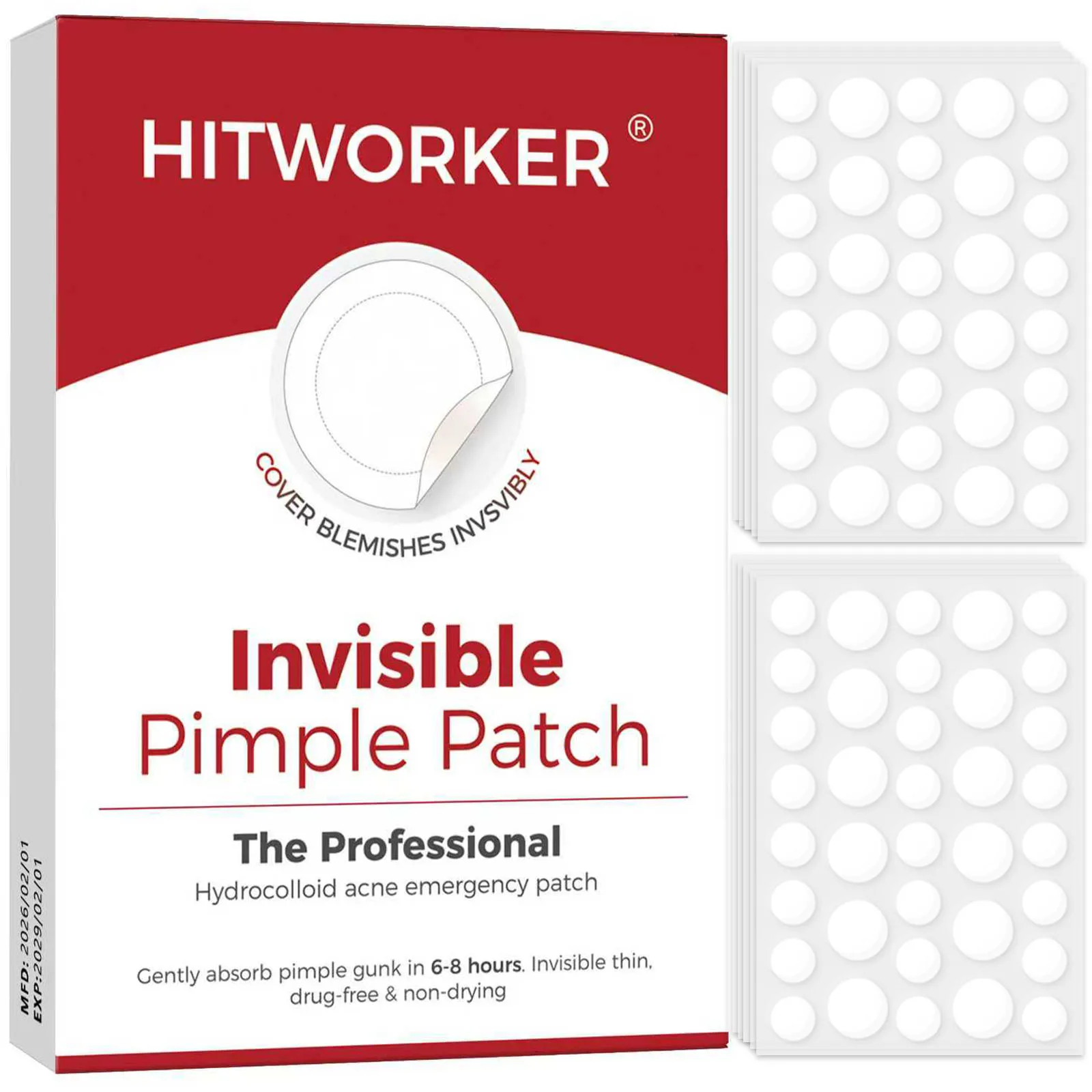 36/360 Pieces Hydrocolloid Acne Patches per Box Alcohol-Free Gentle Non-Irritating Blemish Covering Sticker for Pimples