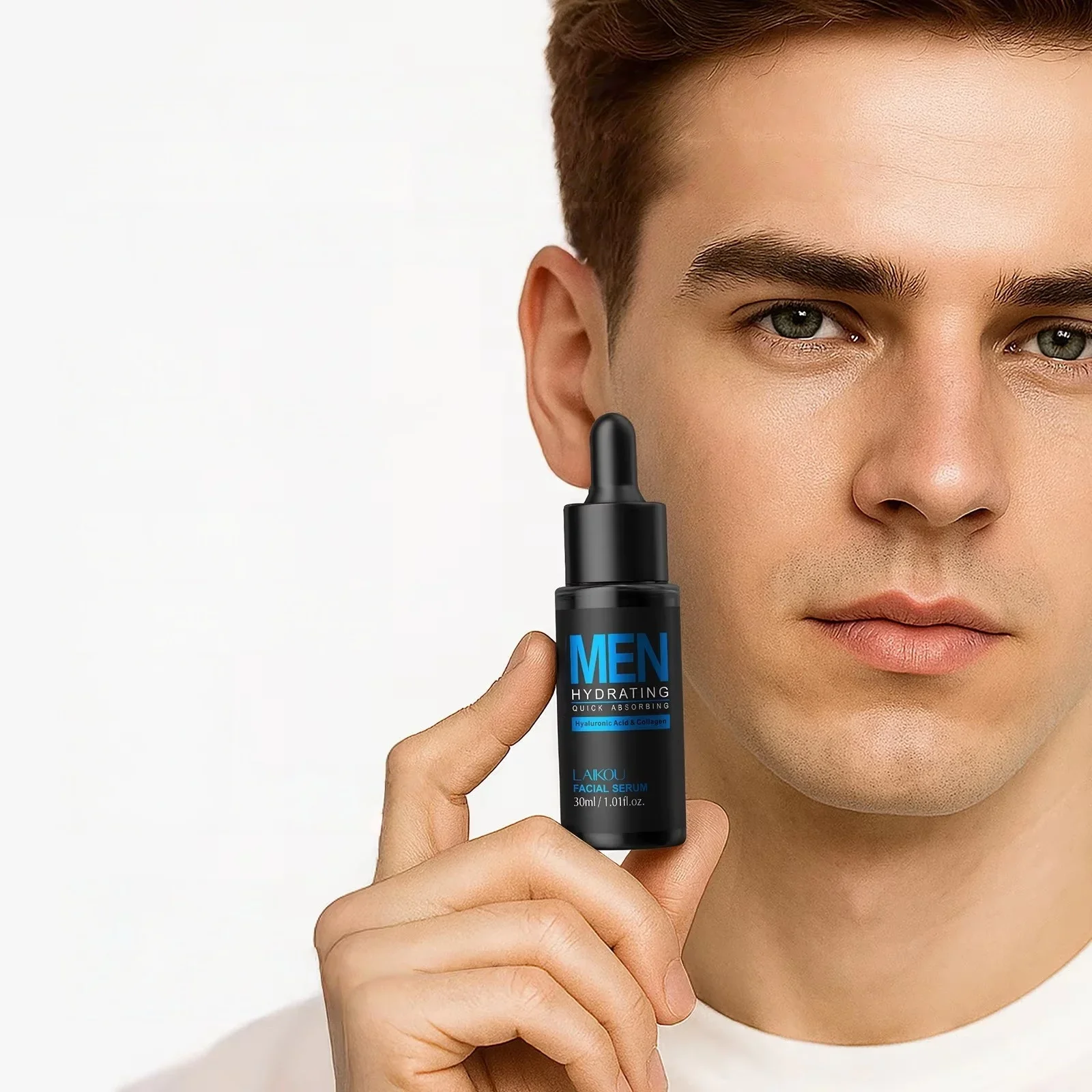 Mens 30ml Facial Serum Hydrating Oil Control Anti Aging Firming Brightens Skin Tone Hyaluronic Acid Essence Daily Skincare