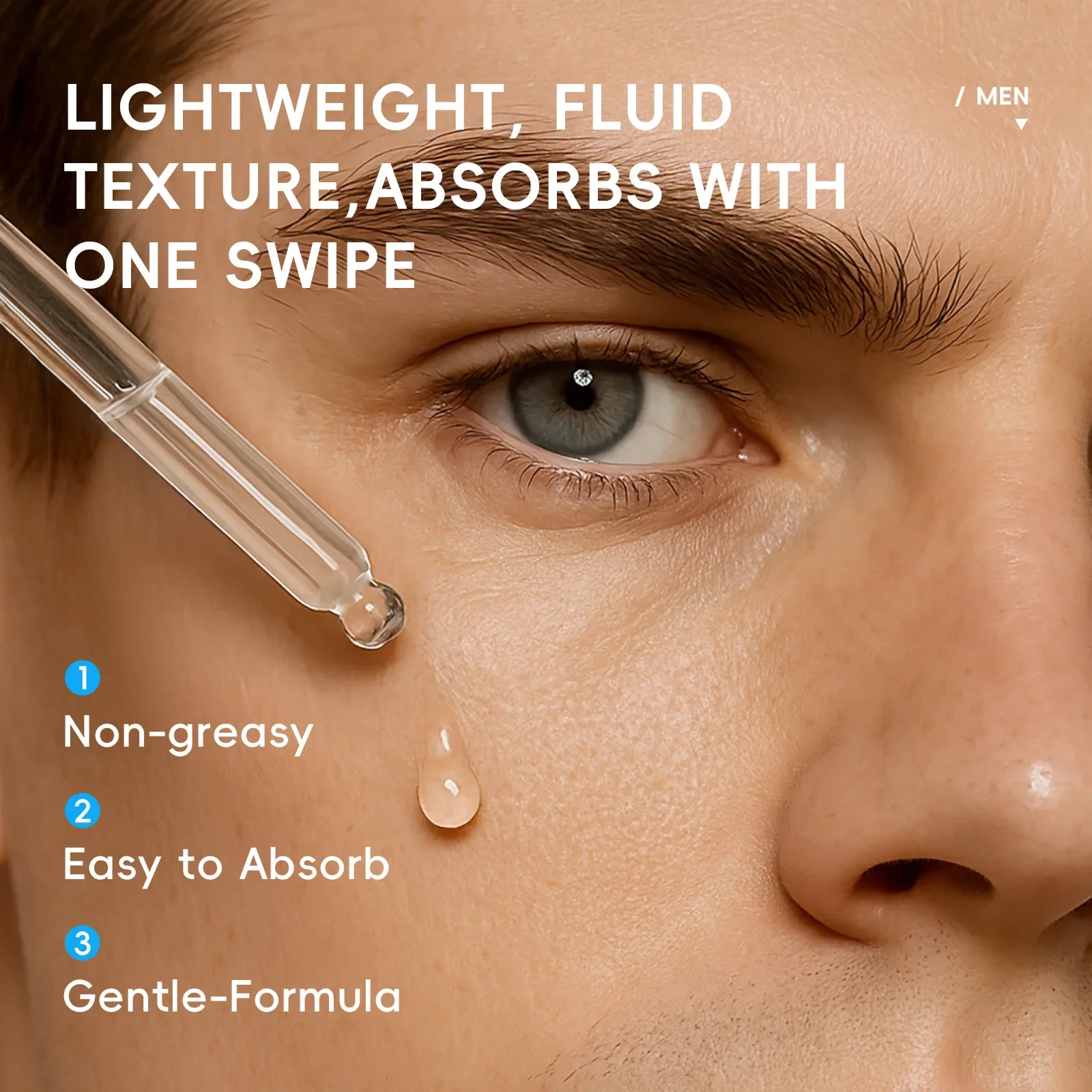 Mens 30ml Facial Serum Hydrating Oil Control Anti Aging Firming Brightens Skin Tone Hyaluronic Acid Essence Daily Skincare