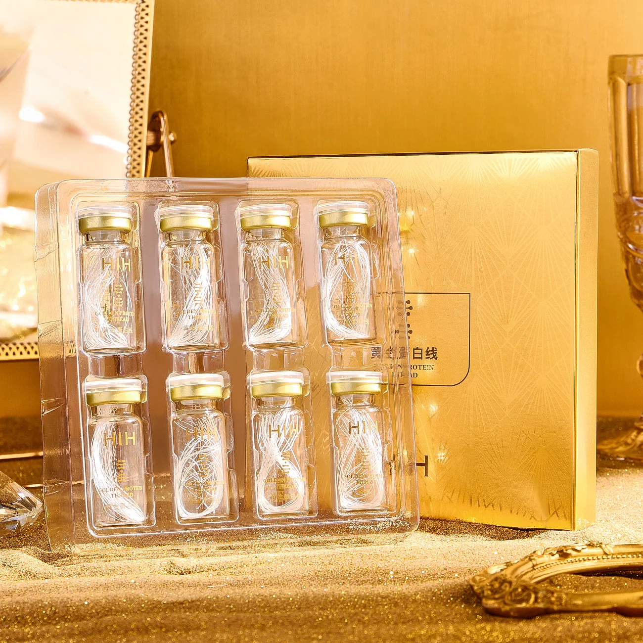 Protein Line Lifting Set Facial Repair Absorbable Collagen Essence Lifting Firming Anti-Aging Smooth Moisturizing Skin Care