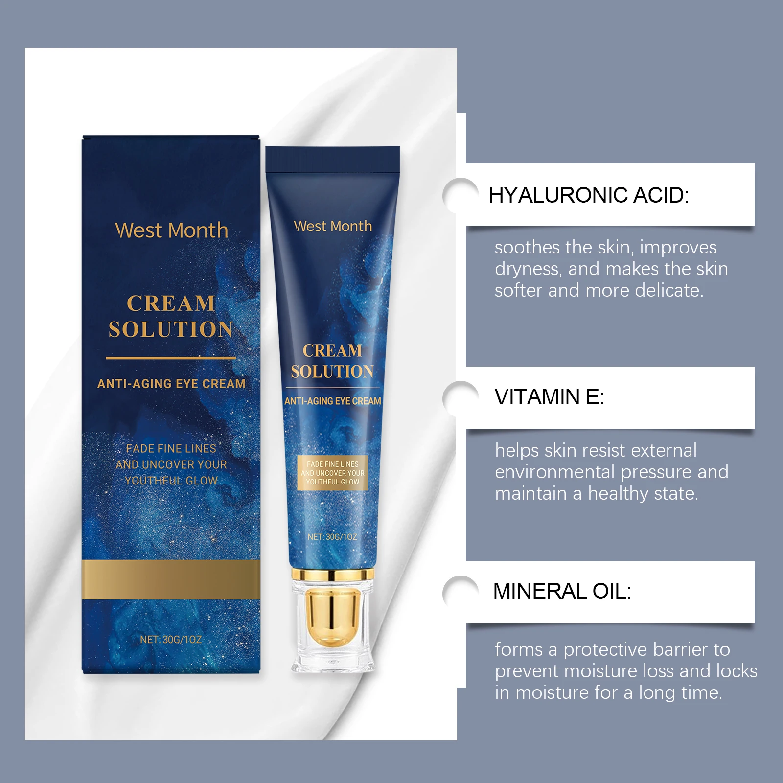 Anti Aging Facial Serum Firming Lifting Fade Fine Lines Deep Moisturizing Whitening Anti Dark Circles Wrinkle Remover Face Cream