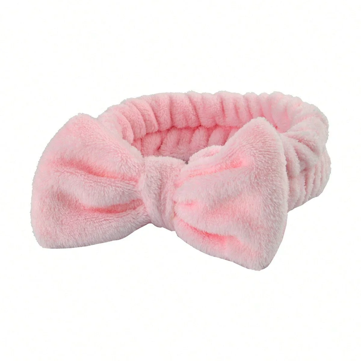 Cute Wide Bow Headband For Face Washing Makeup Bath Skincare Non-Slip Stretchy Hair Wrap Korean Style
